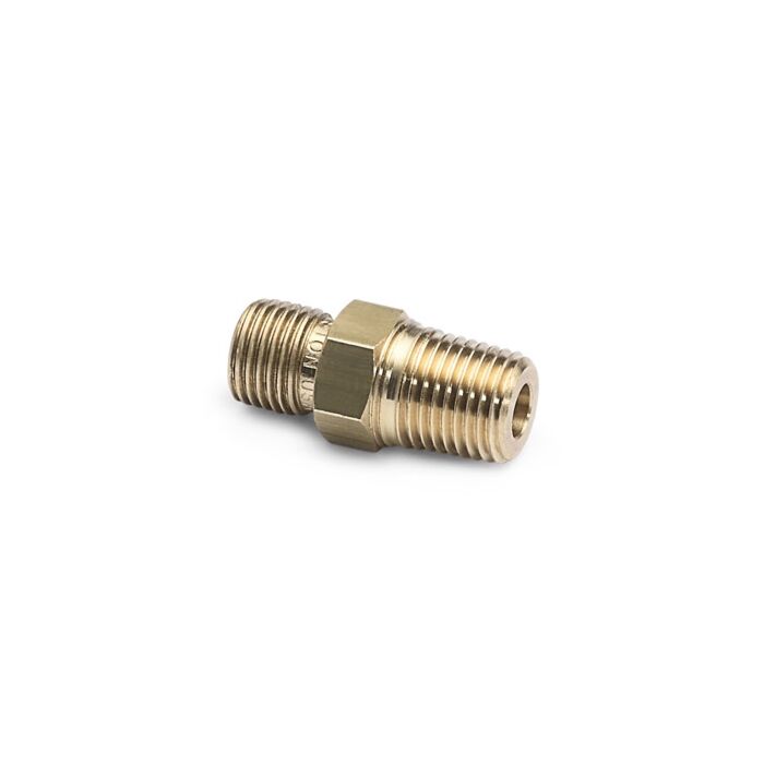 Ralston Instruments QTHA-2MB0-RT 1/4" Male BSPT (ISO 7/1) x Male QT, No Check-valve, Brass Adapter