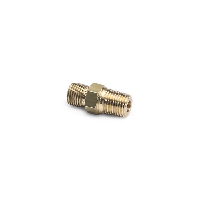 Ralston Instruments QTHA-2MB1-RT 1/4" male BSPT (ISO 7/1) x male QT, with check-valve, Brass Adapter