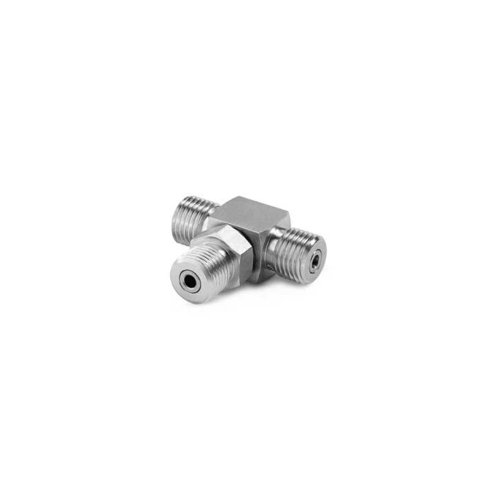 Ralston Instruments QTHA-HSTS Male x male x male Quick-test branch tee, Stainless Steel
