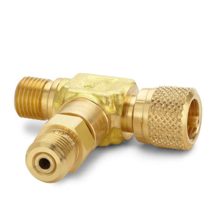 Ralston Instruments QTHA-HCHB Male QT Run x Female QT Run x Male QT Tee, Brass