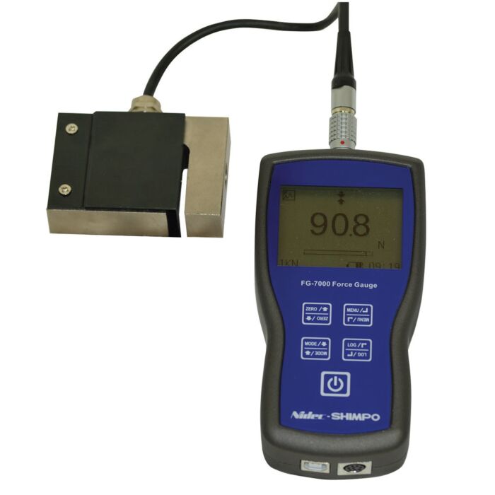 Shimpo FG-7000L-R-10 Digital Force Gauge w/ Remote Ring Type Load Cell,2250 lb.