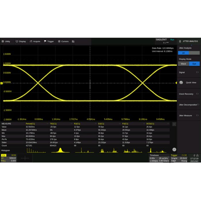 Siglent SDS6000L-EJ Eye Diagram/Jitter Analysis (software)