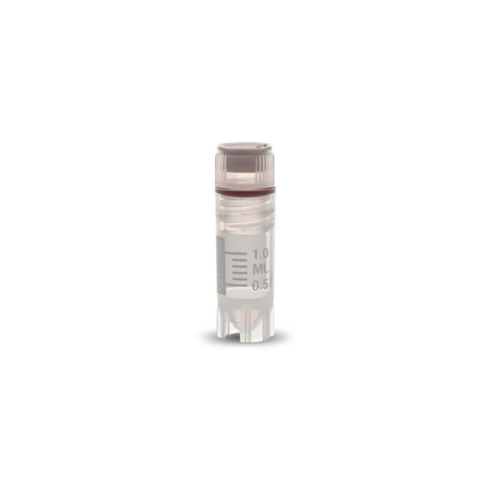 Simport T301-1 Cryo Vial, 1.2mL tubes int. thread ss red O-ring