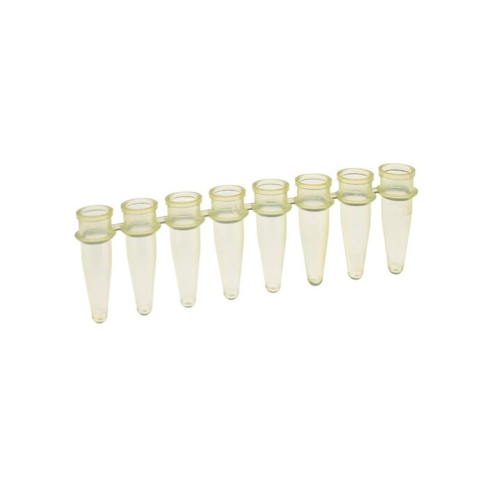 Simport T320-1Y Amplitube pcr reaction strips 8x0.2mL, tubes only, yellow