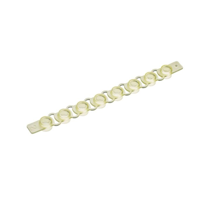 Simport T321-2Y Amplitube pcr reaction strips, flat cap strips of 8, yellow