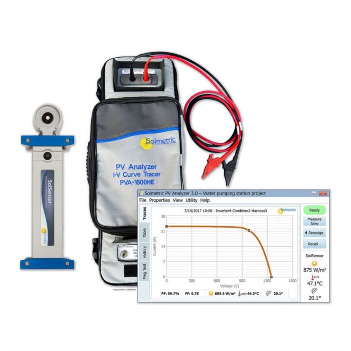 Solmetric PVA-1500HE for Rent, High Efficiency PV Analyzer, 1500V/30A with I-V Curve
