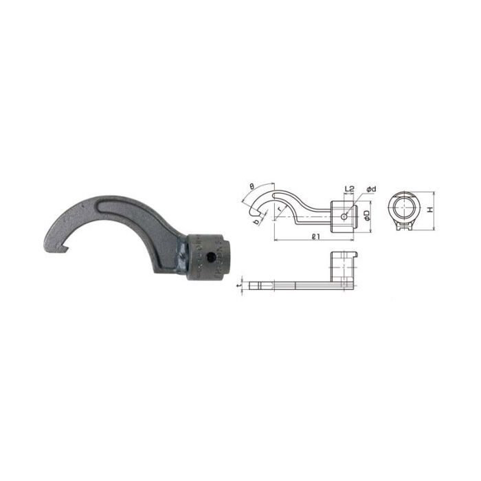 Tohnichi FH15DX30 Hook Head, 15D, 30-38mm Applicable Outside Diameter