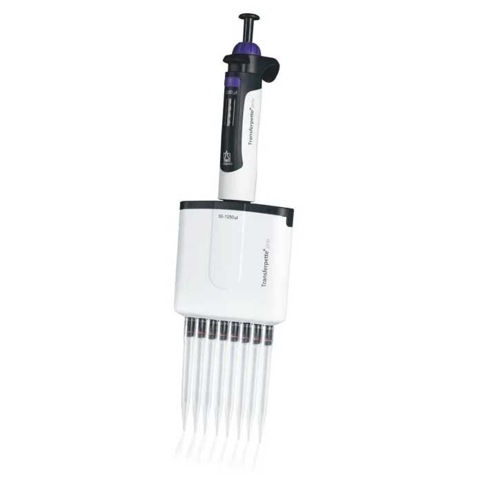 BRANDTECH Transferpette pro adjustable pipette, 50 - 1250 ul, 8 channel