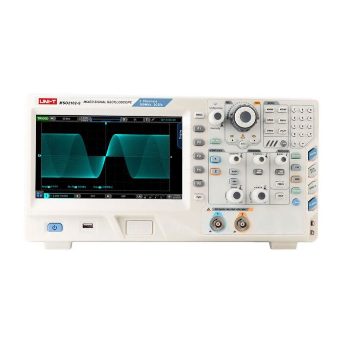 Uni-T  MSO2102-S 100MHz 2+16 Channel MSO Oscilloscope w-Signal Generator