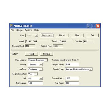 Fluke 700G/TRACK DataLogging Cable & Software