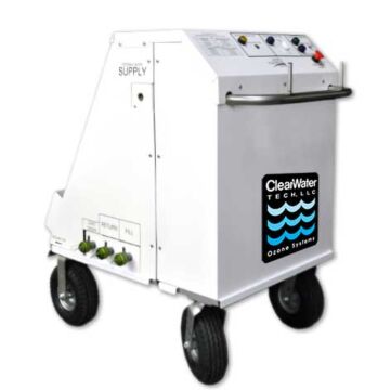 ClearWater Tech AWD204W AviOzonx Aircraft Water Disinfection System, 110V, 60Hz, White, Wheels