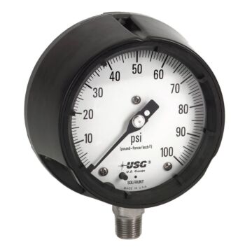 Ametek - US Gauge 1981EZ 4 .5" PET  SST Internals, EZ Fill 0-60 PSI