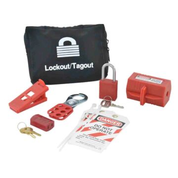 Brady 95550 Brady Electrical Lockout/Tagout Pouch Kit with Locks