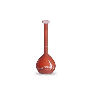 BrandTech Scientific V674950 Lightshield Volumetric Flask, 250mL, 19/26 stopper