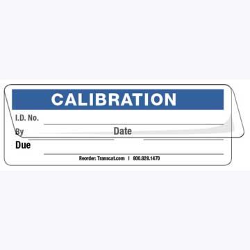 Transcat 5353C-BL Calibration Labels-Blue, Self-Laminating, 1 3/4x5/8"