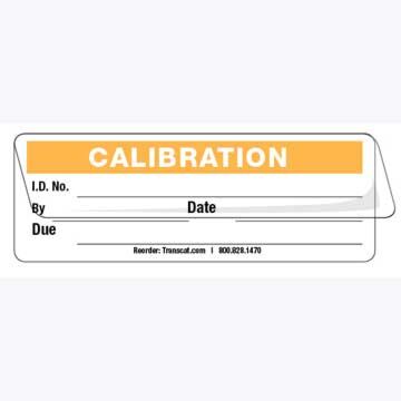 Transcat 5353C-O Calibration Labels-Orange Self-Laminating 1 3/4x5/8"