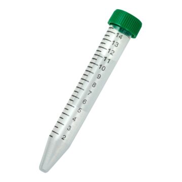 CellTreat 15mL Centrifuge Tube - resealable bag, Sterile, case/500