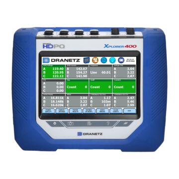 Dranetz HDPQ XPLORER-400 for Rent, Power Quality Analyzer with Flex Probes, 3kA or 6kA, +400Hz