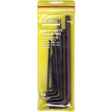 Eklind Tool Company 10914 Torx Key Set Long Arm T6 - T55 14pc