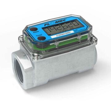 FLOMEC A1Q9GMA025NA1 1" Turbine Aluminum NPT A1 Flow Meter with Digital Display, Low Flow, Hazardous Area Approved
