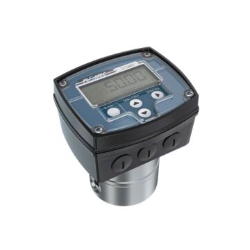 FLOMEC OM008A001-826R7G 3/8" Oval Gear Aluminum NPT Flow Meter, RT40 Transmitter with Built-In Digital Display