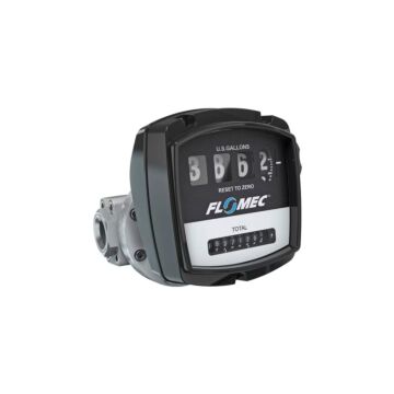 FLOMEC OM025A001-820M4 1" Oval Gear Aluminum NPT Flow Meter with Mechanical Display