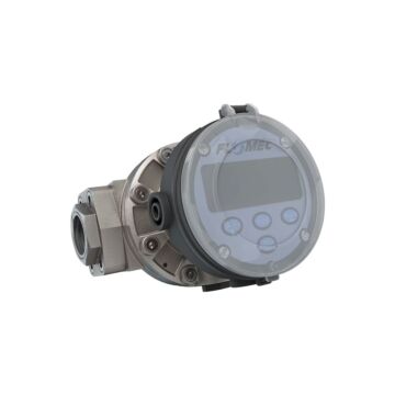 FLOMEC OM025S001-822R5G 1" Oval Gear Stainless Steel NPT Flow Meter, RT14 Transmitterwith Built-In Digital Display