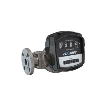 FLOMEC OM025S001-840M4 1" Oval Gear Stainless Steel #150 ANSI Flange Flow Meterwith Mechanical Display