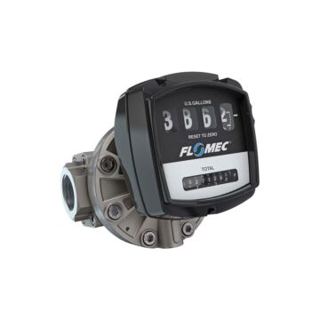 FLOMEC OM040S001-820M4 1-1/2" Oval Gear Stainless Steel NPT Flow Meterwith Mechanical Display