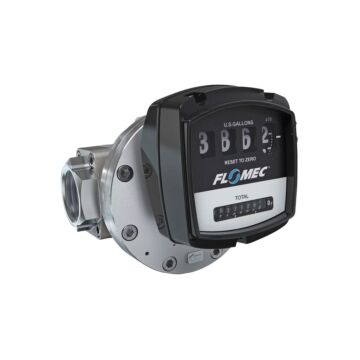 FLOMEC OM050A001-820M4 2" Oval Gear Aluminum NPT Flow Meter with Mechanical Display