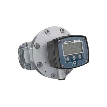 FLOMEC OM050A001-826R7G 2" Oval Gear Aluminum NPT Flow Meter, RT40 Transmitterwith Built-In Digital Display