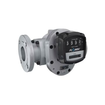 FLOMEC OM080A001-840M4 3" Oval Gear Aluminum #150 ANSI Flange Flow Meter with Mechanical Display