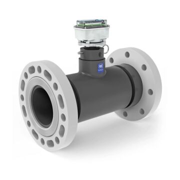 FLOMEC UM080FAPRUXXA20-QUDSBAN1-GMD 3" Ultrasonic Flow Meter with Digital Display, Schedule 80 PVC Tee, ANSI Flange