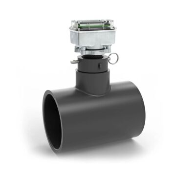 FLOMEC UM050SKPRUXXA20-QUDSBAN1-GMB 2" Ultrasonic Flow Meter with Digital Display, Schedule 80 PVC Tee, Socket
