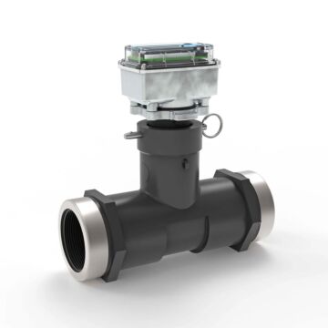 FLOMEC UM080NFPRUXXA20-QUDSBAN1-GMD 3" Ultrasonic Flow Meter with Digital Display, Schedule 80 PVC Tee, NPT (Female)