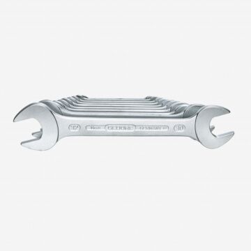 Gedore Tools 6-100 10pc.Double Open Ended Wrench Set,6-32mm