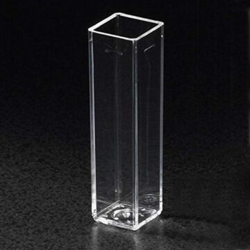 Globe Scientific 4.5mL cuvette with 4 clear side 