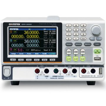 GW Instek GPP-3650 385W 3 Channel (36V/5A*2) DC Power Supply, RS-232/USB/LAN