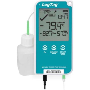 LogTag Recorders UTREL30-WiFi Vaccine Kit, Low Temperature LCD WiFi Data Logger, Single Channel