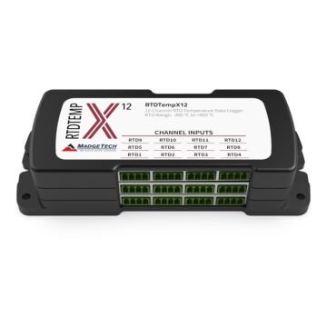 MadgeTech RTDTEMPX12 12-channel, RTD-based temperature data logger