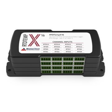 MadgeTech RTDTEMPX16 16-channel, RTD-based temperature data logger