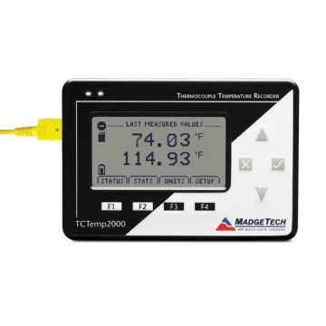 MadgeTech TCTEMP2000 Temperature Recorder with LCD Display&universal power supply
