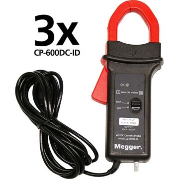 Megger CP-600DC-ID-KIT Kit of 3 CP-600DC-ID 600A Split Core Current Clamps