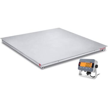Ohaus Scale I-DF33XW2500C1R Floor Scale, Steel Indicator, 2,500 lb, 3x3'