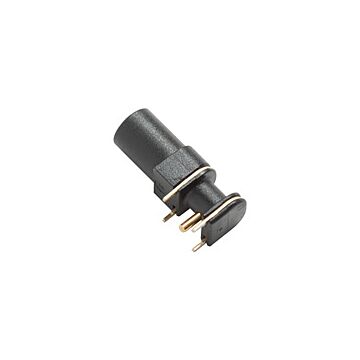 Pomona 73099-0 R/A 4mm Mounting Safety Jack For PCB, Black