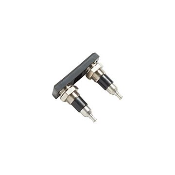 Pomona 73101-0 Panel Mount Double 4mm Jack, Black