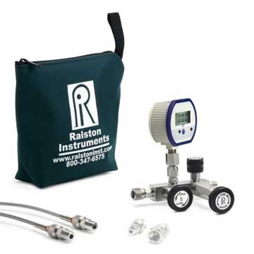 Ralston Instruments QSCM-5KPSIG-D Manifold, 5000 PSIG Digital Gauge Kit