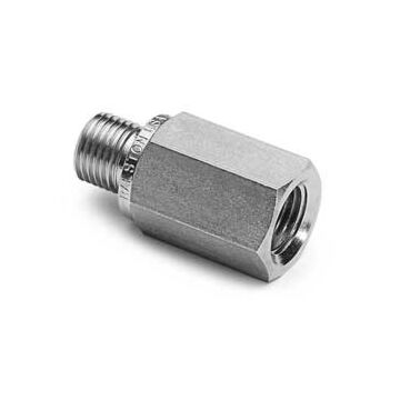 Ralston Instruments QTHA-3FS0 3/8" female NPT x male Quick-test, no check-valve, Stainless Steel Adapter