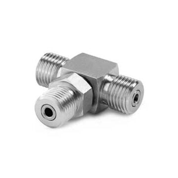 Ralston Instruments QTHA-HSTS Male x male x male Quick-test branch tee, Stainless Steel