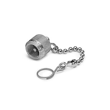 Ralston Instruments AS-QTFT-CAPS NPAK Cap, Plug, Chain & Hanger Ring to Cover Inlet, Outlet Ports, Stainless Steel